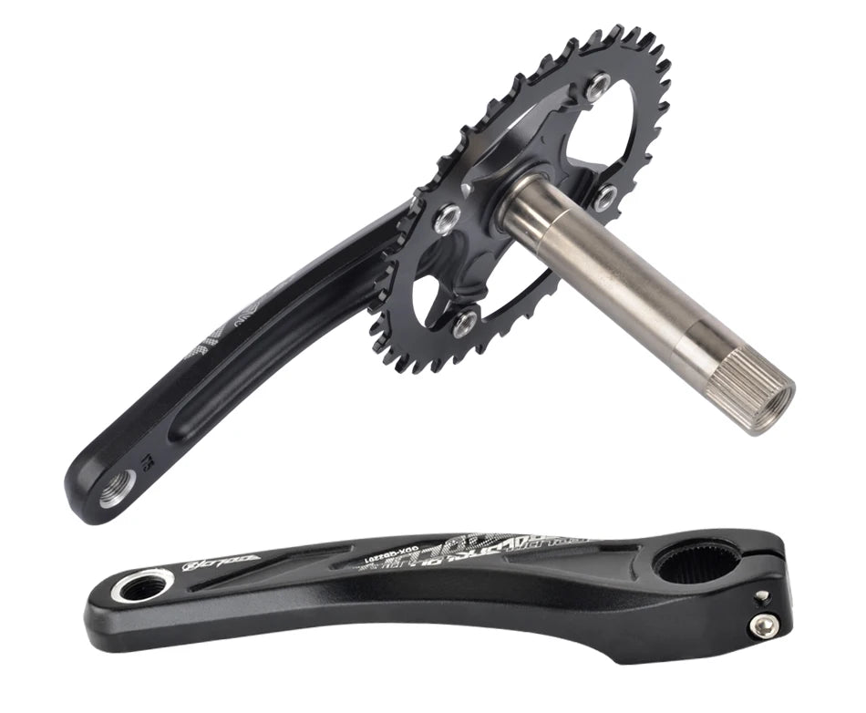 GOLDIX 104BCD MTB Kurbelgarnitur 165mm 170mm 175mm Kurbel Rund/Oval Kettenblatt 32Z/34Z/36Z/38Z Narrow Wide Zähne Ritzel für Mountain