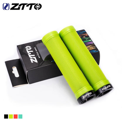 ZTTO 1 paire de poignées AG40 VTT pour vélo à pignon fixe, poignée verrouillable antidérapante, guidon antichoc en caoutchouc, pièces de poignées de vélo