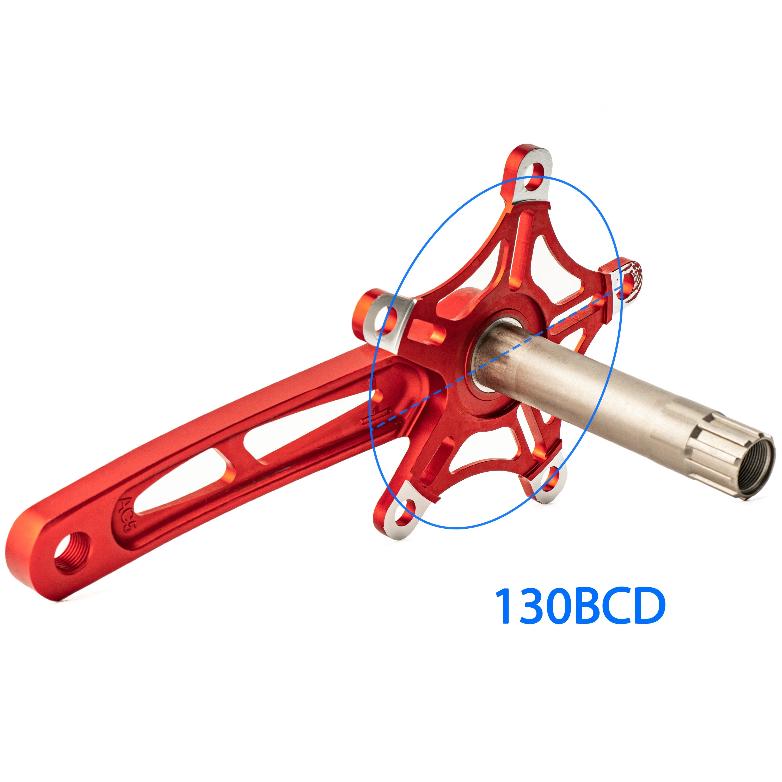 BOLANY Crankset Folding Bicycle Crank 170mm 130BCD 5 Bolts Aluminum Alloy Bottom Bracket Ceramic Bearing CNC Anodized Bike Parts