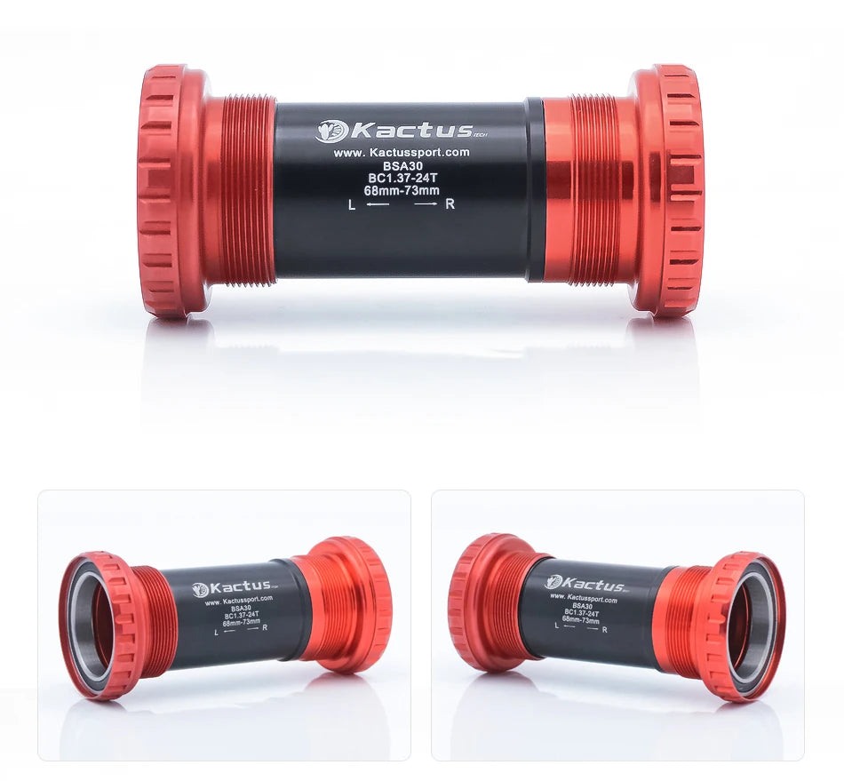 KACTUS Bicycle Bottom Bracket BSA Thread Kit Road MTB Bike Frame 68/73 for Axis 24/22 and 29/30mm for Shimano/SRAM GXP Crankset