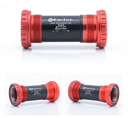 KACTUS Bicycle Bottom Bracket BSA Thread Kit Road MTB Bike Frame 68/73 for Axis 24/22 and 29/30mm for Shimano/SRAM GXP Crankset