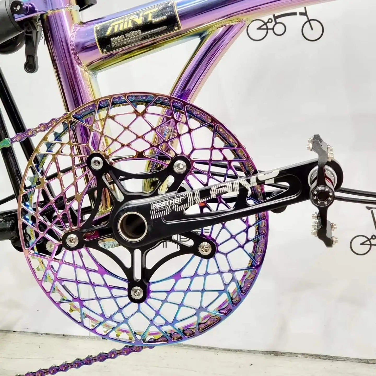 BOLANY Crankset Folding Bicycle Crank 170mm 130BCD 5 Bolts Aluminum Alloy Bottom Bracket Ceramic Bearing CNC Anodized Bike Parts