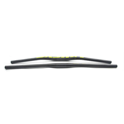 Guidon VTT ULLICYC 3K Carbone Intégral Plat/Rise Guidon Vélo Carbone Pièces VTT Jaune Fluo 31.8*580-740mm