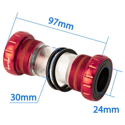 BOLANY Kurbelsatz Faltradkurbel 170 mm 130BCD 5-Loch Aluminiumlegierung Tretlager Keramikgelagert CNC-eloxierte Fahrradteile