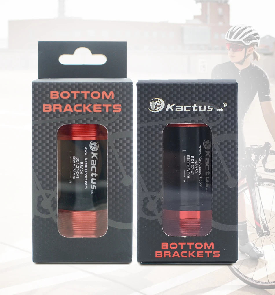 KACTUS Bicycle Bottom Bracket BSA Thread Kit Road MTB Bike Frame 68/73 for Axis 24/22 and 29/30mm for Shimano/SRAM GXP Crankset