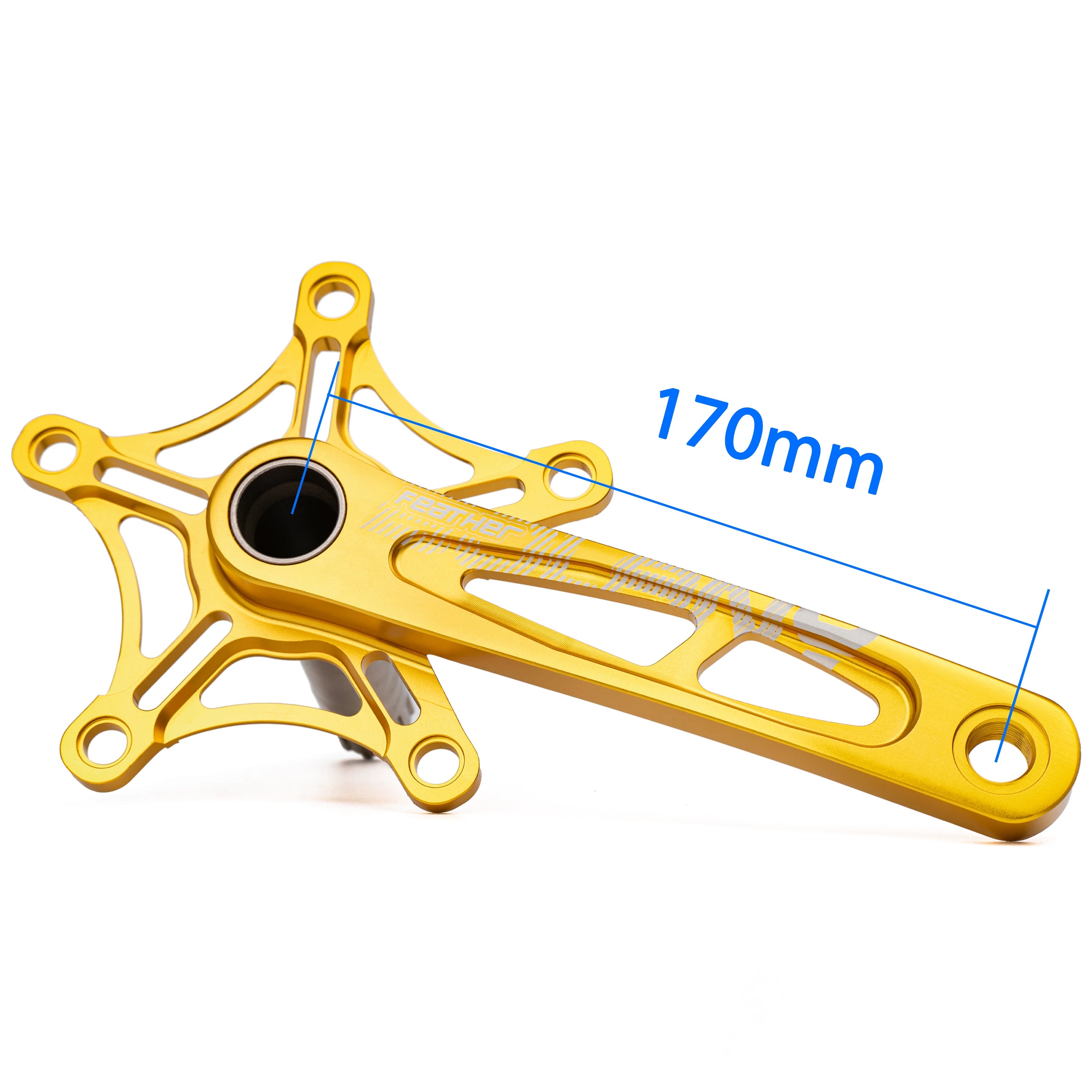 BOLANY Kurbelsatz Faltradkurbel 170 mm 130BCD 5-Loch Aluminiumlegierung Tretlager Keramikgelagert CNC-eloxierte Fahrradteile