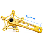 BOLANY Crankset Folding Bicycle Crank 170mm 130BCD 5 Bolts Aluminum Alloy Bottom Bracket Ceramic Bearing CNC Anodized Bike Parts