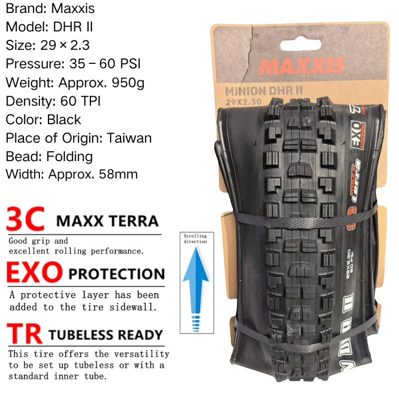 Maxxis Minion DHR 26/27,5/29 Zoll, Downhill-Faltreifen für Mountainbikes,