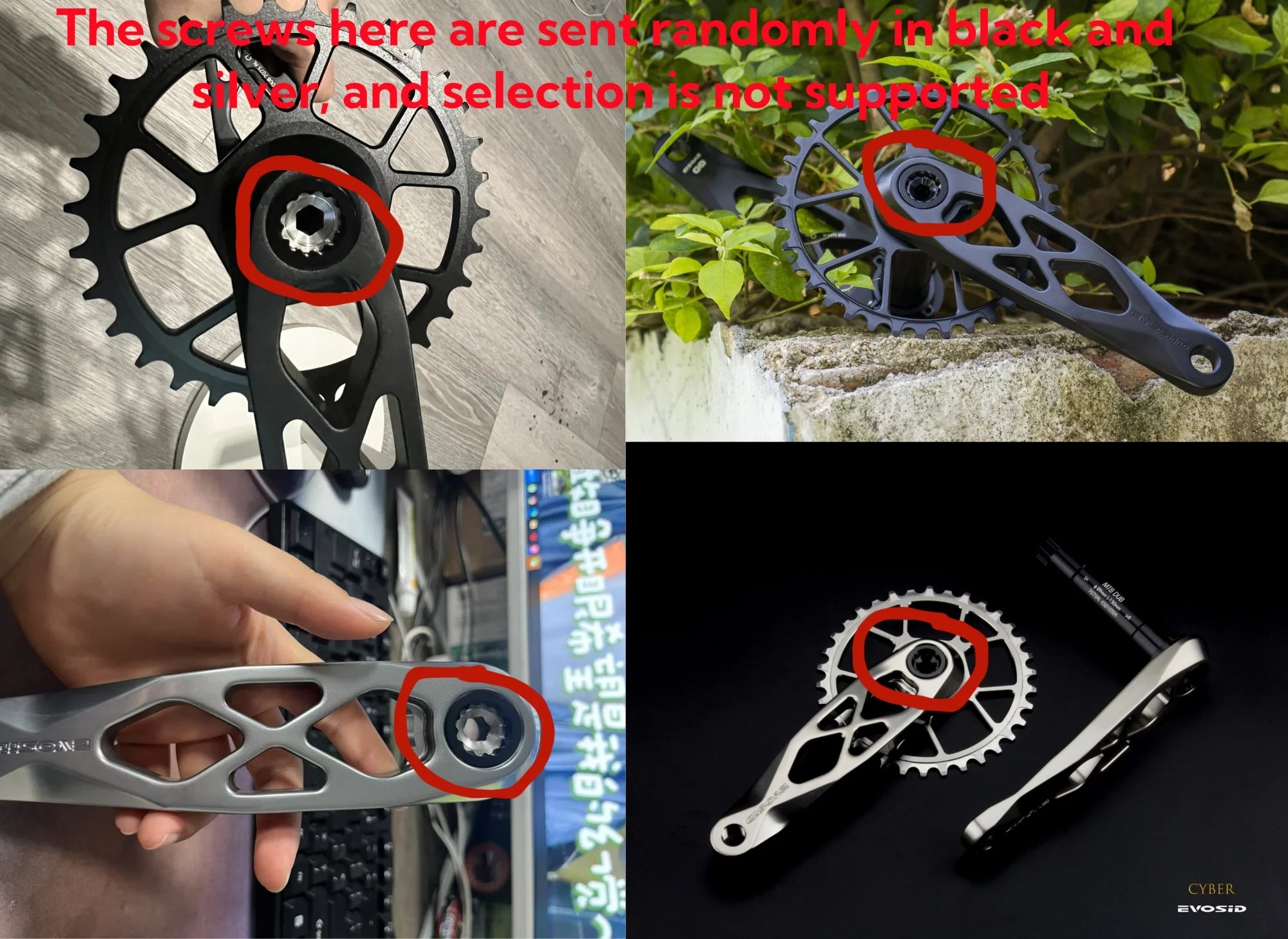 EVOSID Ultralight MTB-Fahrradkurbel 165mm DUB-Achse 29mm Mountainbike-Kurbelgarnitur 170mm 3-Nagel Direktmontage für Enduro AM