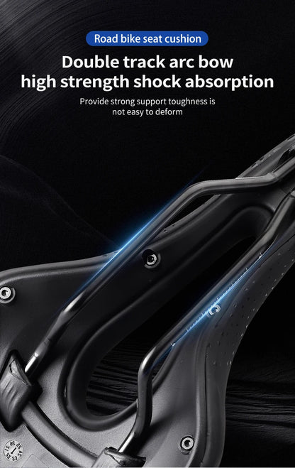 BOLANY Bicycle Saddle PU Leather Ultralight Breathable Comfortable Saddle MTB Bike Seat For Bicycle Accessories