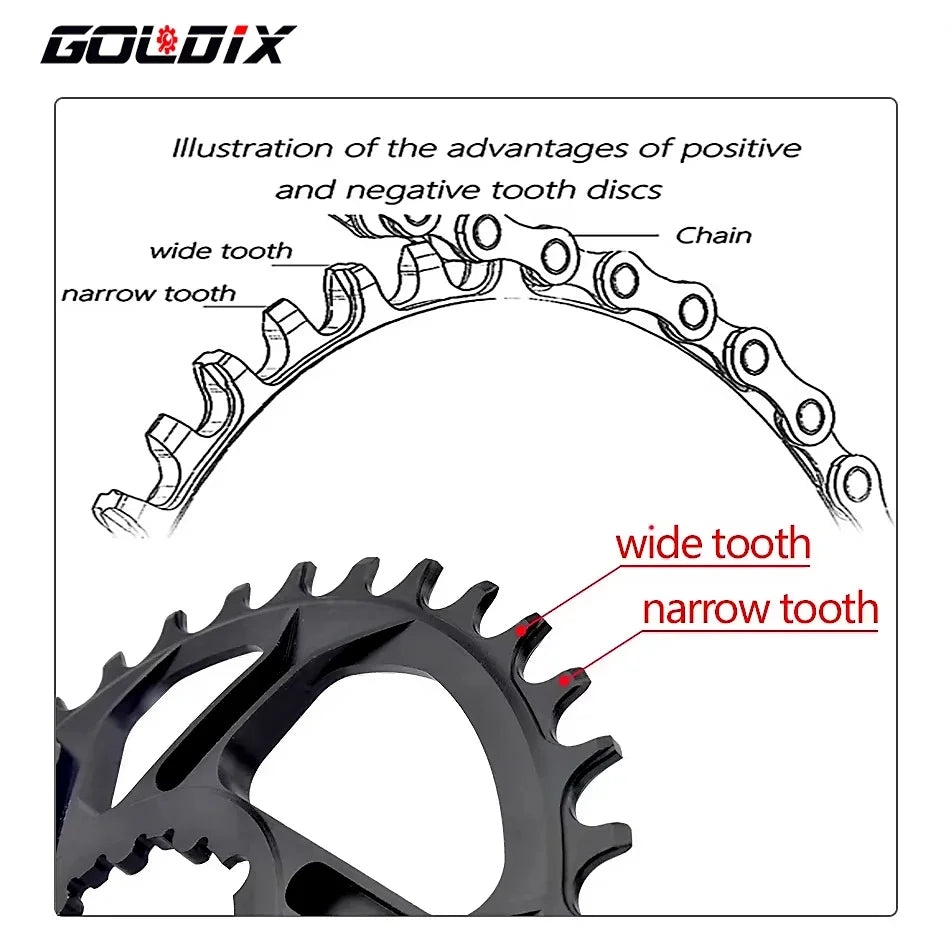 GOLDIX MTB Crankset – 1x | 30/32/34/36/38T | BSA 68/73mm | 170/175mm | GXP incl. Bottom Bracket