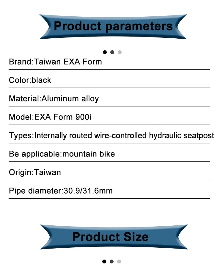 KS Exa Form 900i Dropper MTB-Sattelstütze Hydraulisch Verstellbare Höhe Mountainbike Kabelfernbedienung 30.9 31.6mmSitzrohr