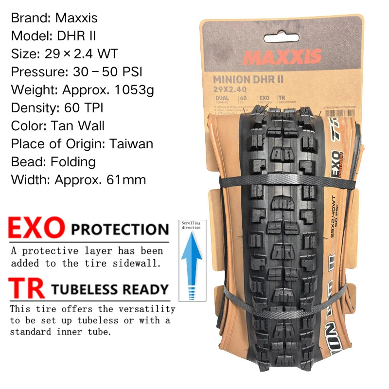 Maxxis Minion DHR 26/27,5/29 Zoll, Downhill-Faltreifen für Mountainbikes,