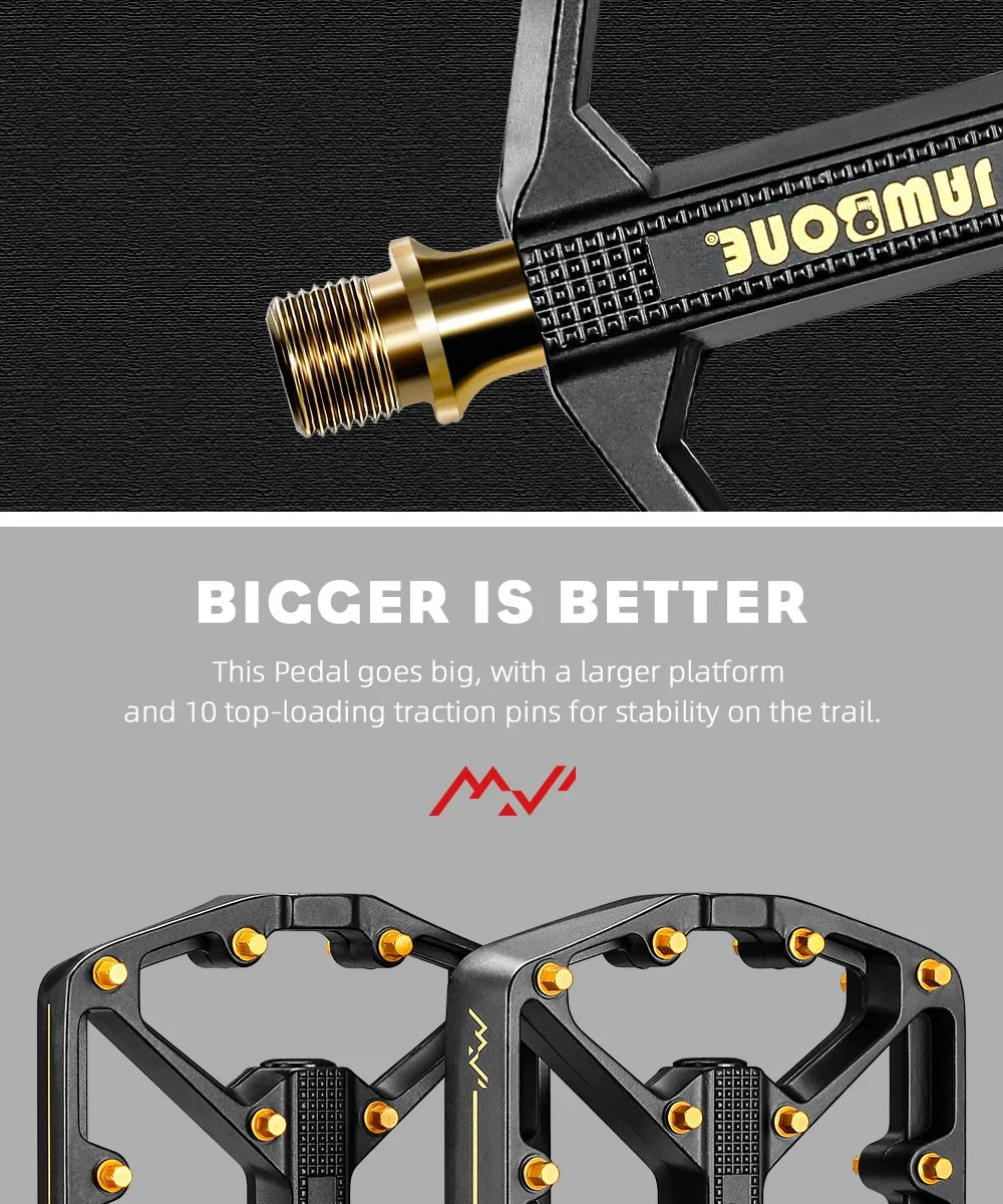 `JAWBONE MTB Flat Pedal | Aluminium 125x104mm CrMo Achse – Trail & Enduro`