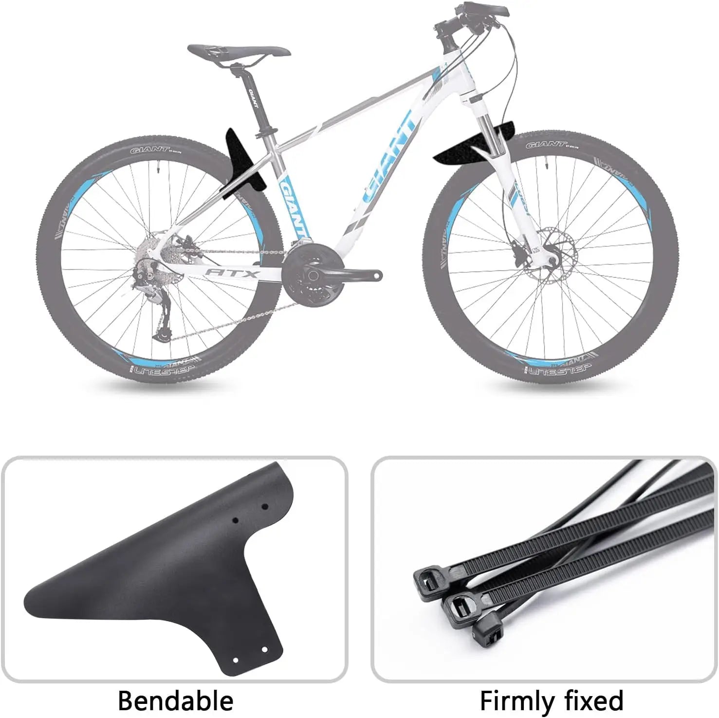 Owl Fahrradschutzbleche Mountain Road Bike Mudguard Radfahren Schutzblech Vorder-/Hinterrad Fix Gear Flügel Ultraleicht MTB Schutzblech Fahrradteil