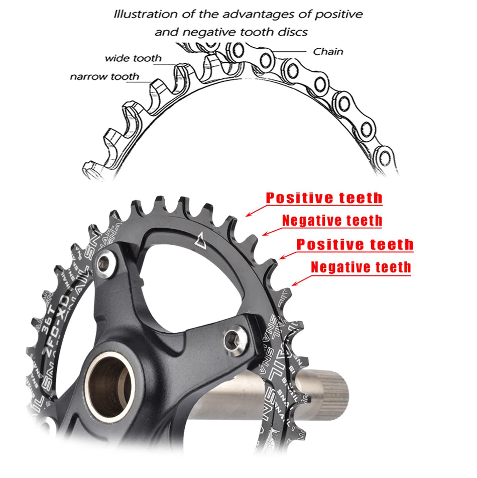 GOLDIX 104BCD MTB Kurbelgarnitur 165mm 170mm 175mm Kurbel Rund/Oval Kettenblatt 32Z/34Z/36Z/38Z Narrow Wide Zähne Ritzel für Mountain