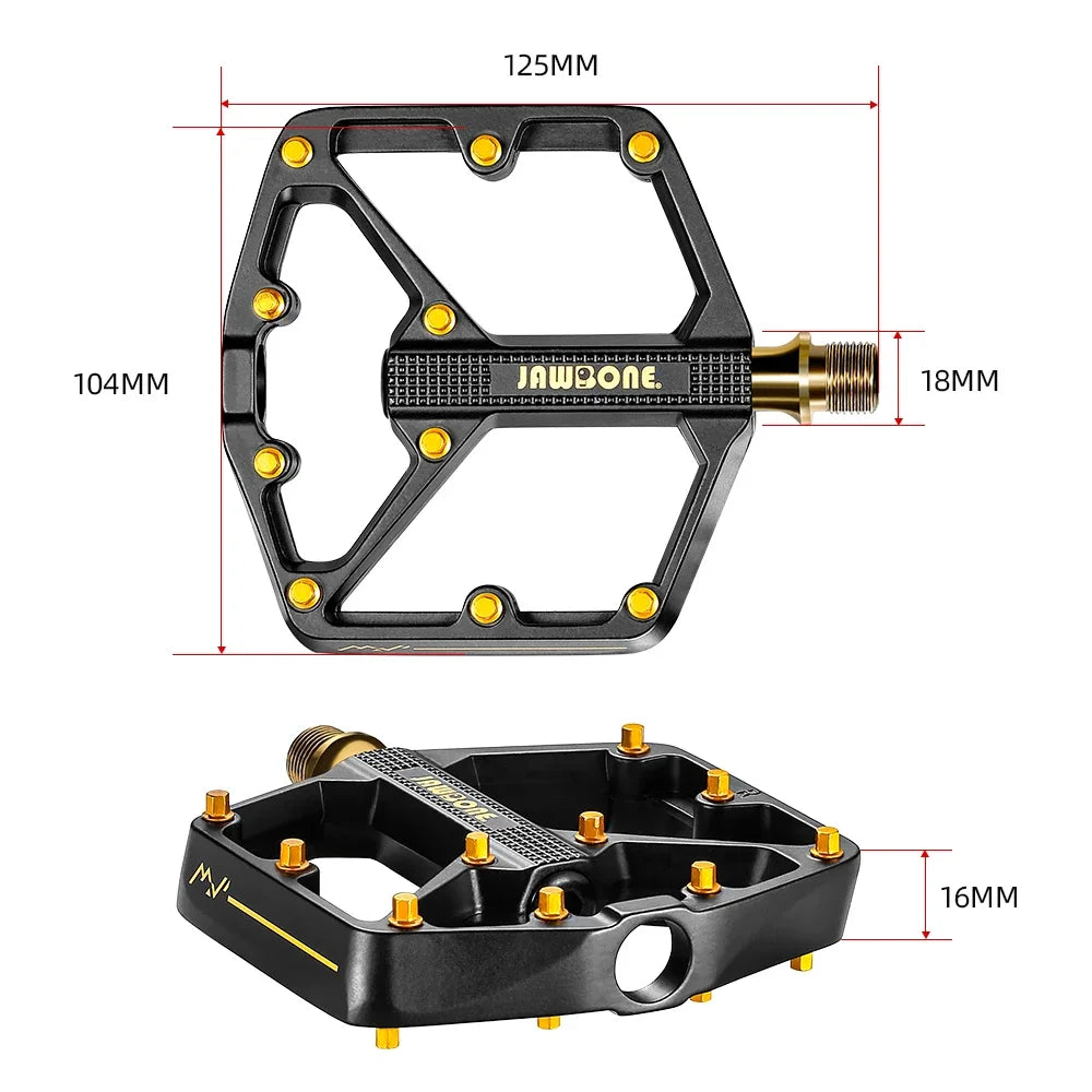 `JAWBONE MTB Flat Pedal | Aluminium 125x104mm CrMo Achse – Trail & Enduro`