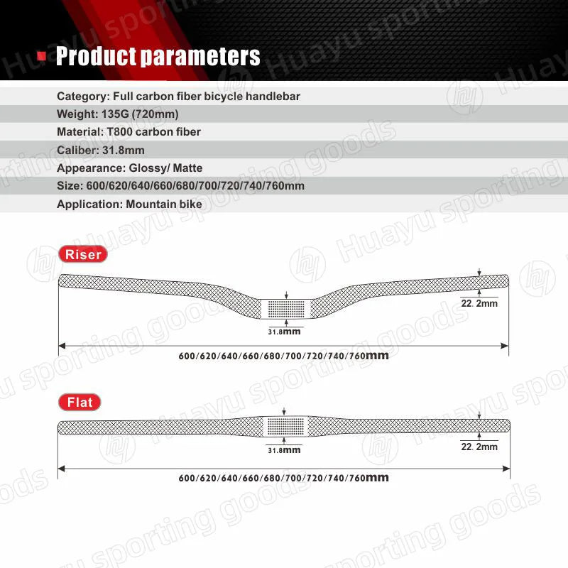 Race Face NEXT 3K Carbon Handlebar Flat/Rise Bicycle Handlebar Mountain Bike 31.8*600/620/640/660/680/700/720/740/760mm