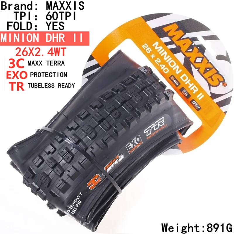 Maxxis Minion DHR 26/27,5/29 Zoll, Downhill-Faltreifen für Mountainbikes,