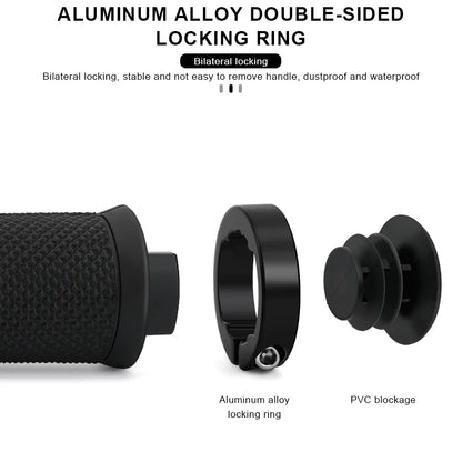 RIDERACE Bicycle Handlebar Grips Lock on MTB Mountain Bike Handle Bar Cover Shockproof Non-Slip Ergonomic Cycling Grips Rubber