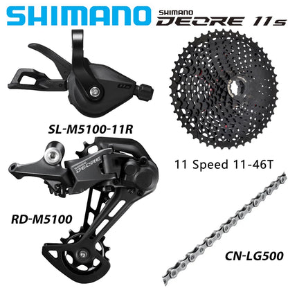 SHIMANO DEORE M5100 1X11Speed Groupset RAPIDFIRE PLUS Shifting Lever Rear Derailleur Sunshine MTB Bike Cassette 46T 50T 52T