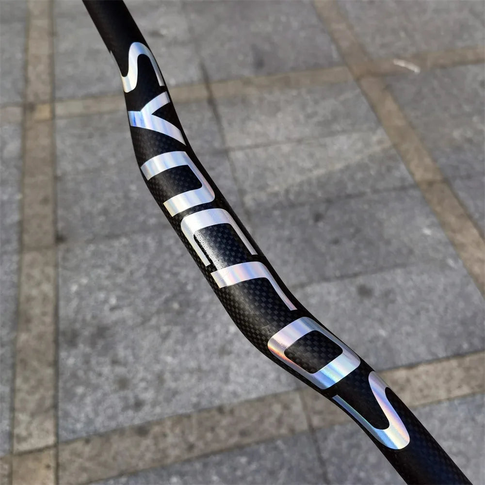 Syncros VTT 3K Cintre plat horizontal en fibre de carbone Cintre de vélo VTT Pièces de vélo 31,8*580-760mm