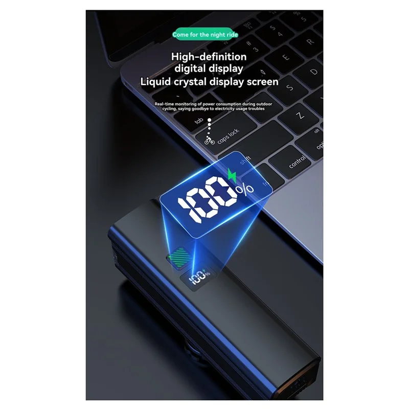 Fahrradbeleuchtung Nachtfahrlicht mit Fern- und Abblendlicht, 800 Lumen, USB-C-Ladefunktion für Radfahrer und Pendler-[A49T]