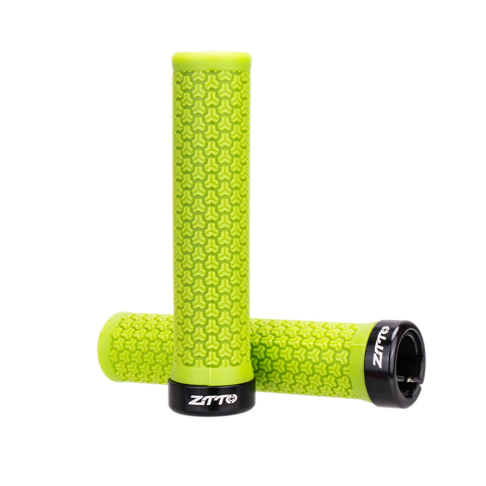 ZTTO 1 paire de poignées AG40 VTT pour vélo à pignon fixe, poignée verrouillable antidérapante, guidon antichoc en caoutchouc, pièces de poignées de vélo