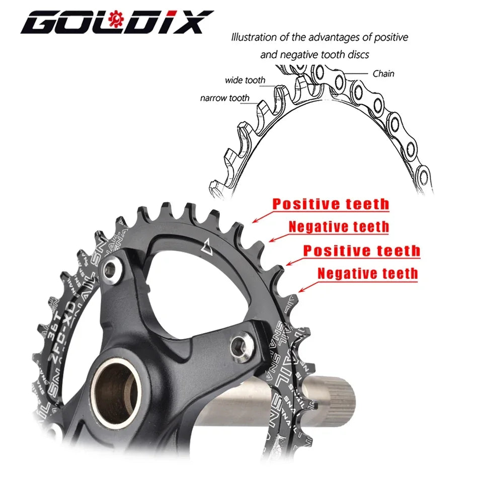 GOLDIX MTB Crankset 104BCD – 10/11/12-speed | BSA BB68 incl. | 170/175mm | 668g | Aluminum