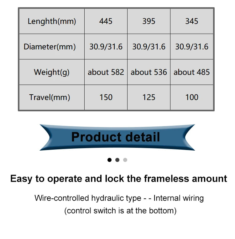 KS Exa Form 900i Dropper MTB-Sattelstütze Hydraulisch Verstellbare Höhe Mountainbike Kabelfernbedienung 30.9 31.6mmSitzrohr