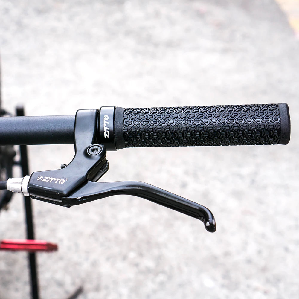 ZTTO 1 paire de poignées AG40 VTT pour vélo à pignon fixe, poignée verrouillable antidérapante, guidon antichoc en caoutchouc, pièces de poignées de vélo