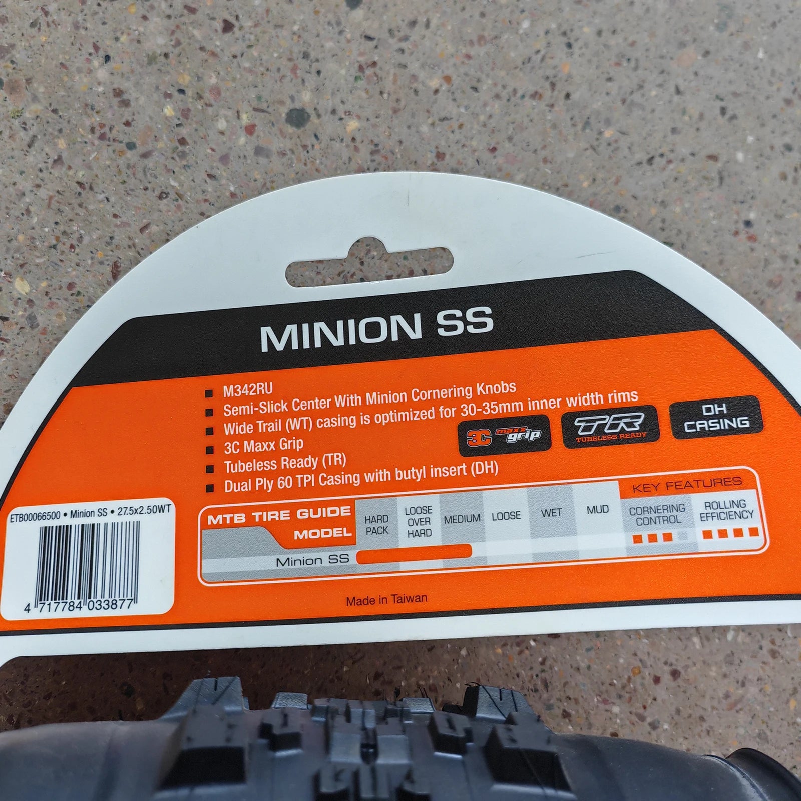 1 Stk. MAXXIS 27.5 MTB Mountainbike Schlauchloser Fahrradreifen 27.5*2.5 Minion SS MAXX GRIP TR DH CASING Semi-Slick Center Fahrradteile