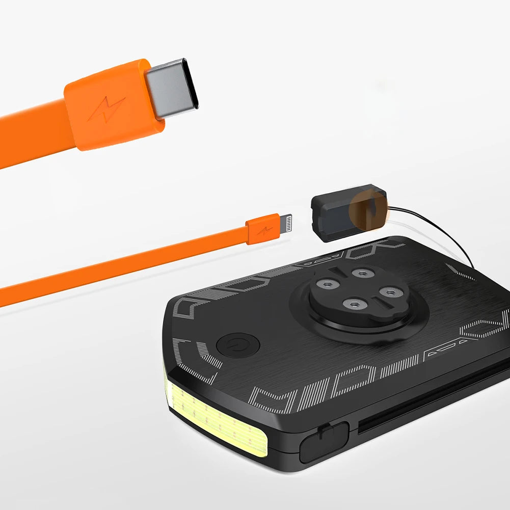 Fahrradbeleuchtung USB-wiederaufladbares Frontlicht mit robustem 5000mAh Akku für erweiterte Computerkompatibilität mit Garmin