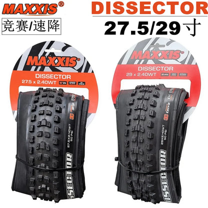 MAXXIS Dissector MTB Tire Seeks To Minimize Drag While Retaining Cornering Control Size:27.5x2.4WT  29X2.4 EXO TR DH