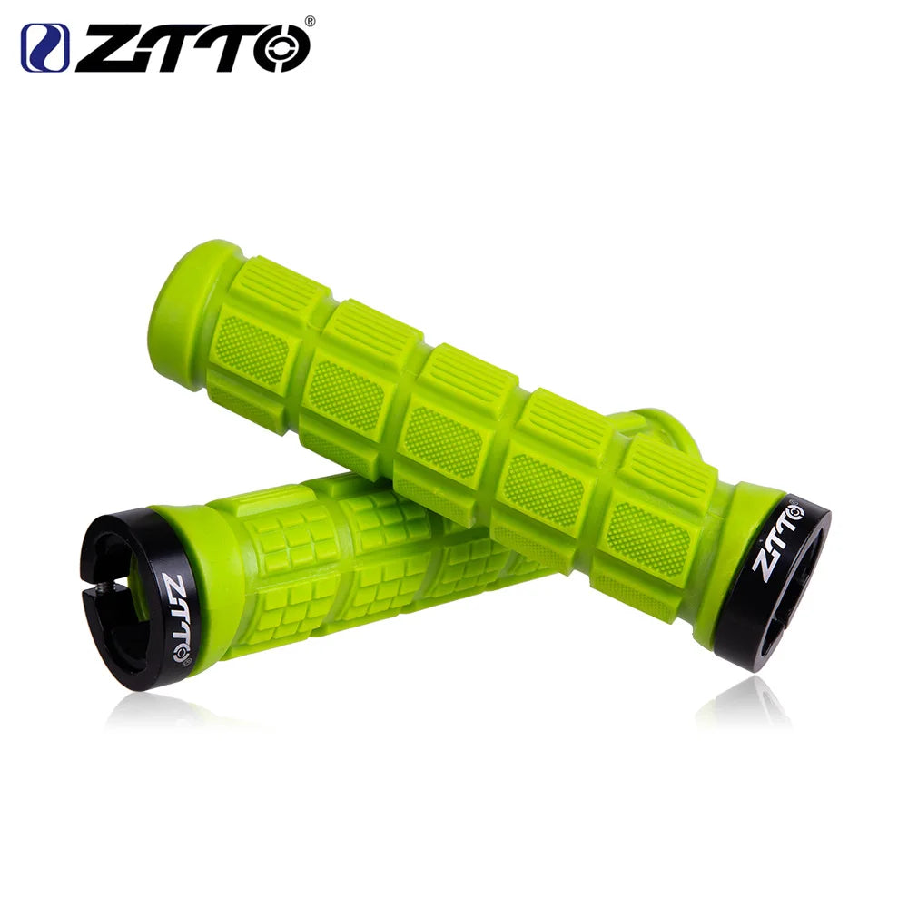ZTTO 1 paire de poignées AG40 VTT pour vélo à pignon fixe, poignée verrouillable antidérapante, guidon antichoc en caoutchouc, pièces de poignées de vélo