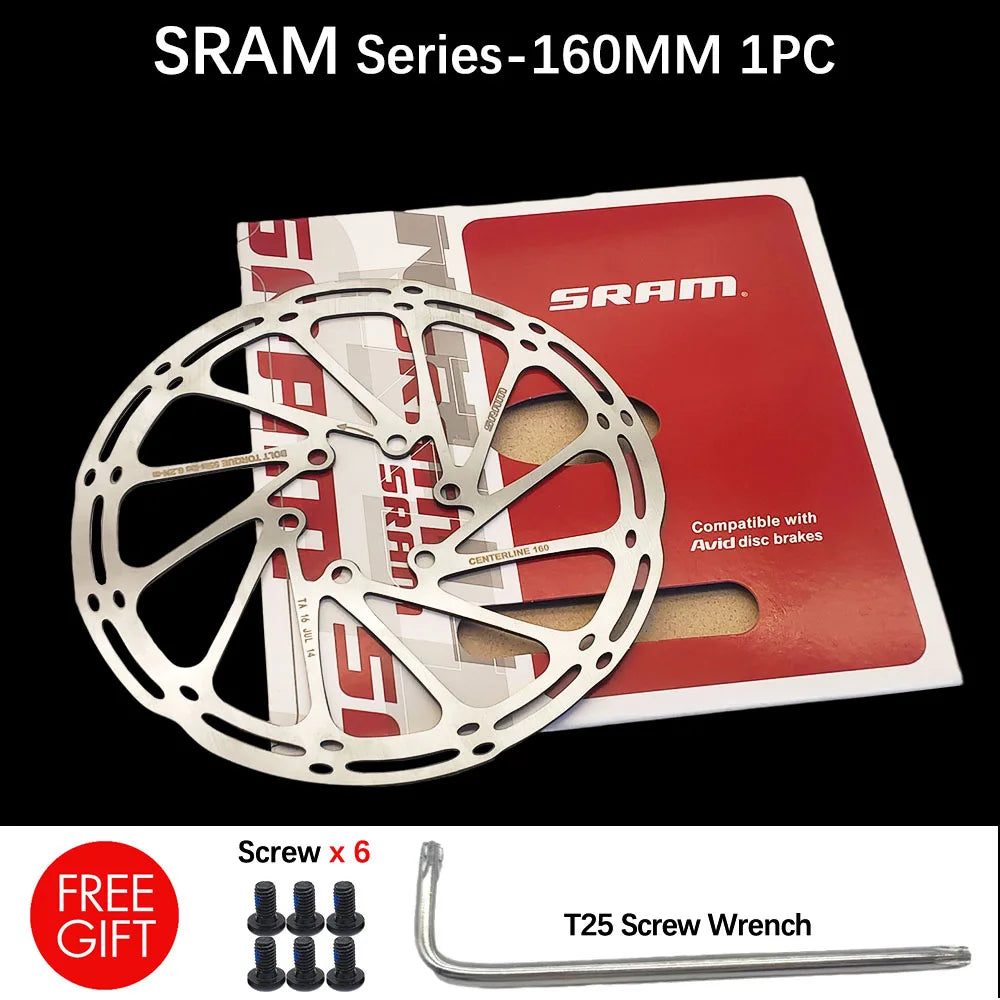 Sram AVID RT56 Bike Brake Rotor Centerline 160 180 203 Hydraulic Disc Brake Rotors With Bolts for MTB Mountain Road Bike Scooter