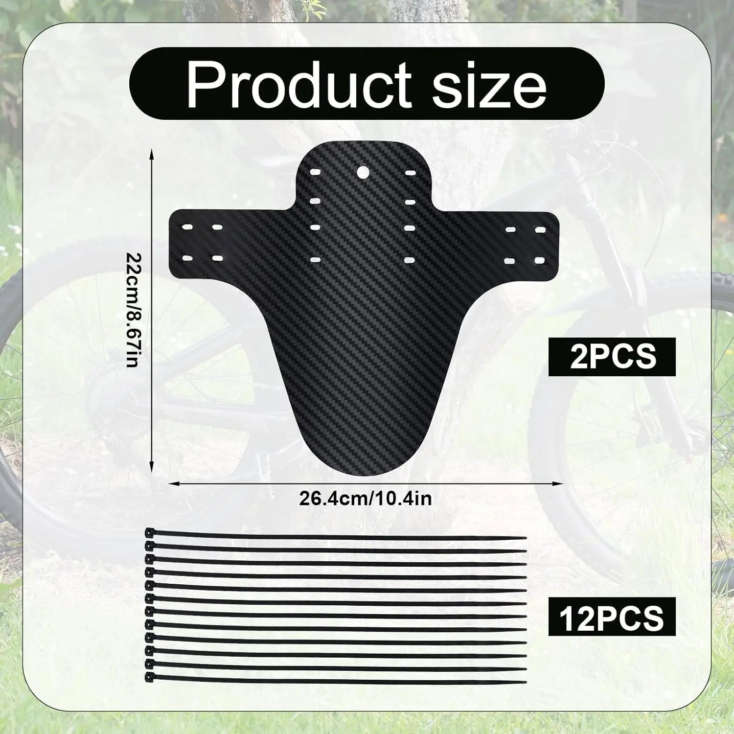 2 x Schutzblech Carbon-Optik vorne/hinten