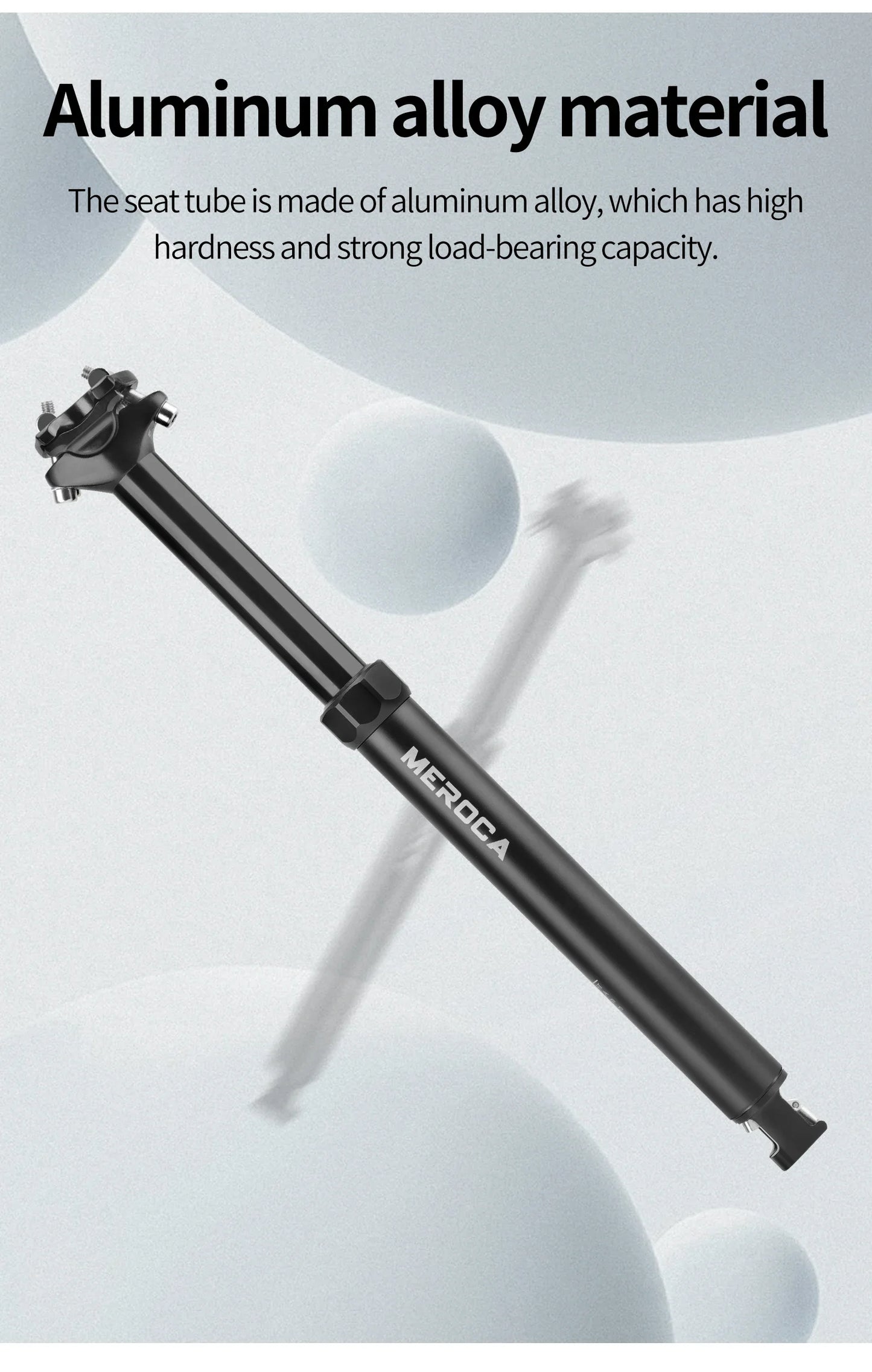 MEROCA Bicycle Dropper Seatpost 27.2/30.9/31.6x425mm Internal Routing Cable Remote Wire Control Lift Seat Tube MTB Seatpost