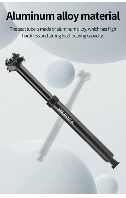 MEROCA Bicycle Dropper Seatpost 27.2/30.9/31.6x425mm Internal Routing Cable Remote Wire Control Lift Seat Tube MTB Seatpost