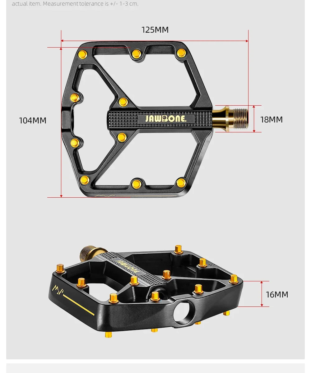 `JAWBONE MTB Flat Pedal | Aluminium 125x104mm CrMo Achse – Trail & Enduro`