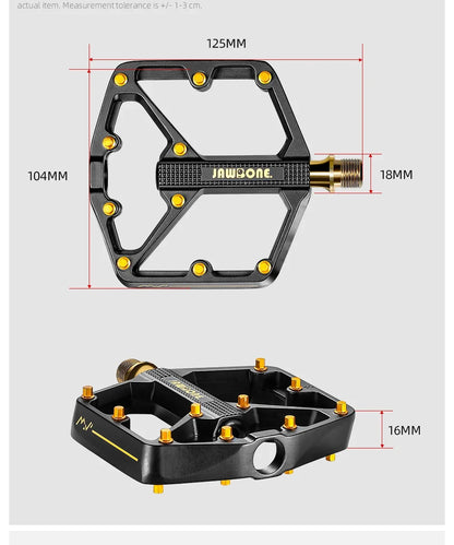 `JAWBONE MTB Flat Pedal | Aluminium 125x104mm CrMo Achse – Trail & Enduro`