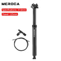 MEROCA Fahrrad-Dropper-Sattelstütze 27,2/30,9/31,6x425mm Interne Kabelführung Fernbedienung Hubsattelstütze MTB-Sattelstütze