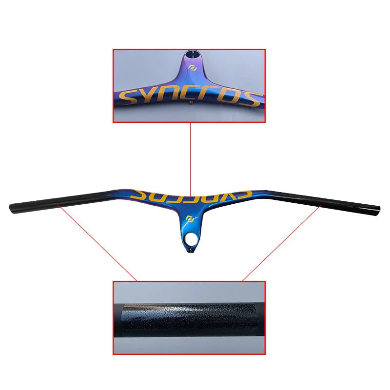 Syncros integriertes Cockpit Carbon Lenker für Mountainbike MTB Fahrradteile 28,6 mm Durchmesser 680-800 mm Breite