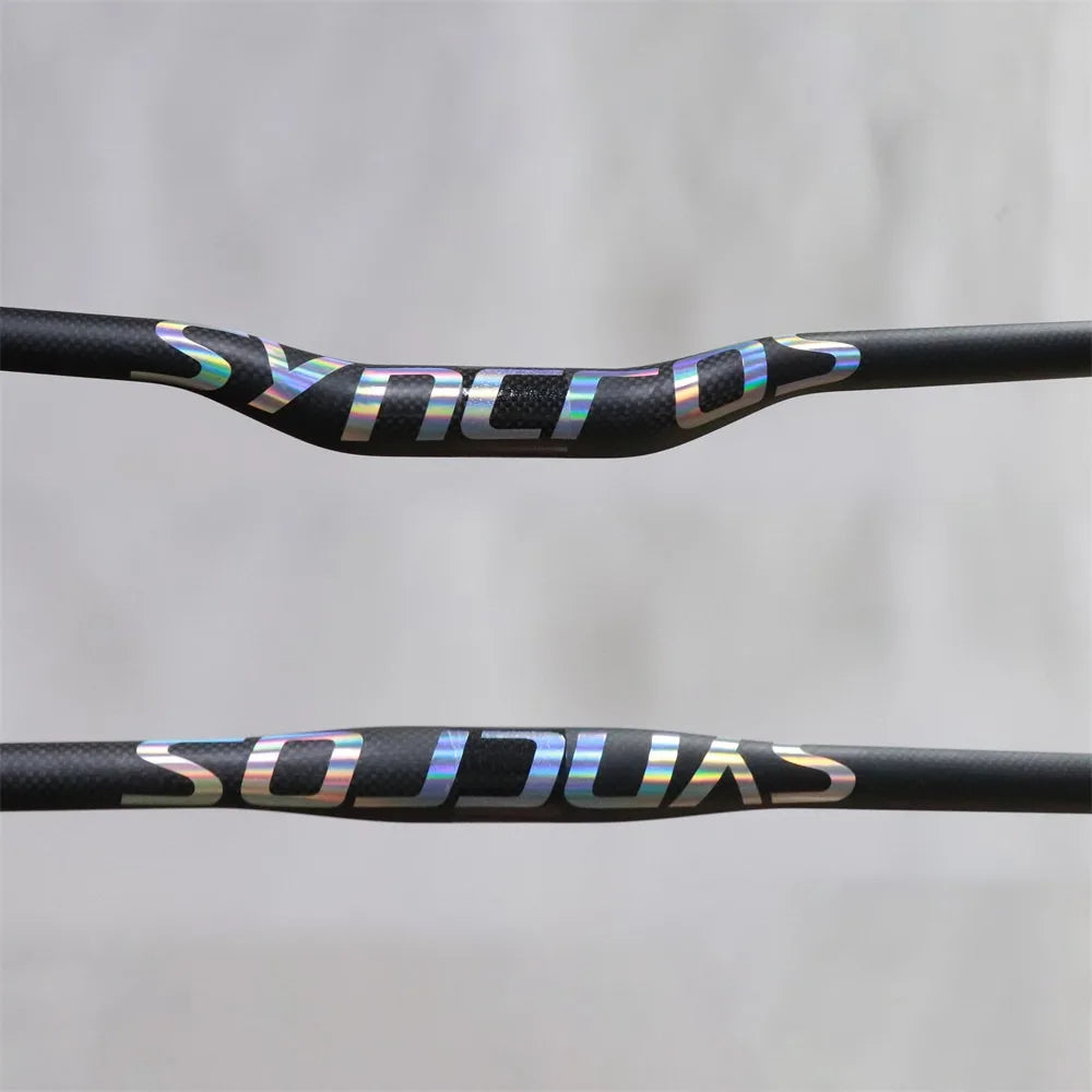 Syncros VTT 3K Cintre plat horizontal en fibre de carbone Cintre de vélo VTT Pièces de vélo 31,8*580-760mm