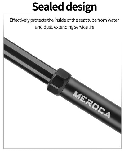 MEROCA Bicycle Dropper Seatpost 27.2/30.9/31.6x425mm Internal Routing Cable Remote Wire Control Lift Seat Tube MTB Seatpost