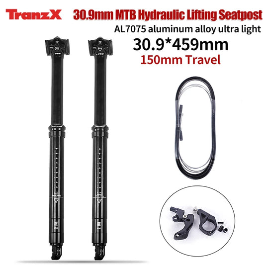 Tranz-X Dropper Seatpost Internal Cable Routing 30.9mm Hydraulic Lift 150mm Travel Mountain Bicycle Seat Post Tube Part