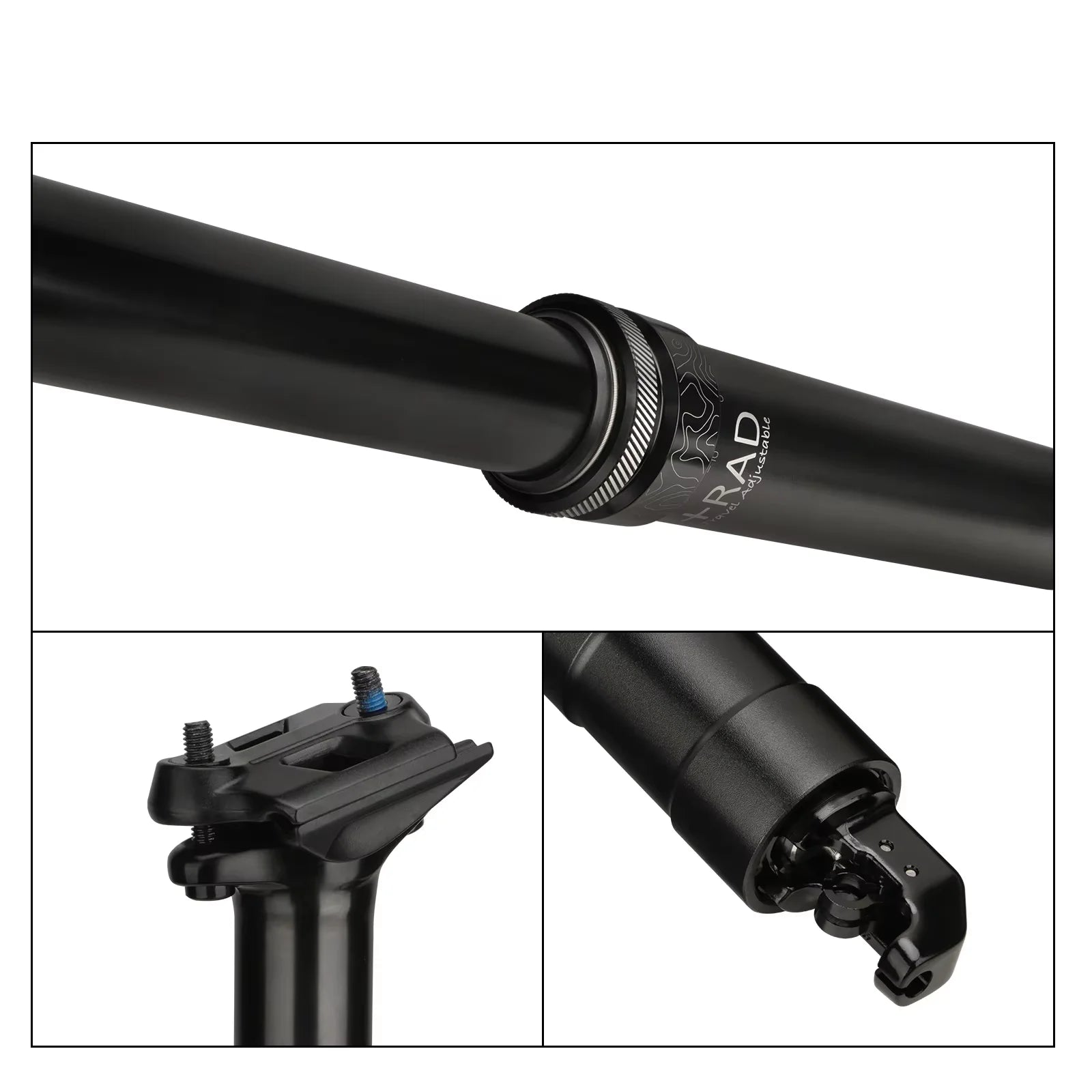 MTB Dropper Sattelstütze Aluminiumlegierung 34,4MM Interne Zugsteuerung Sattelrohr 125/150/170/200mm Federweg Meroca Zugsteuerhebel