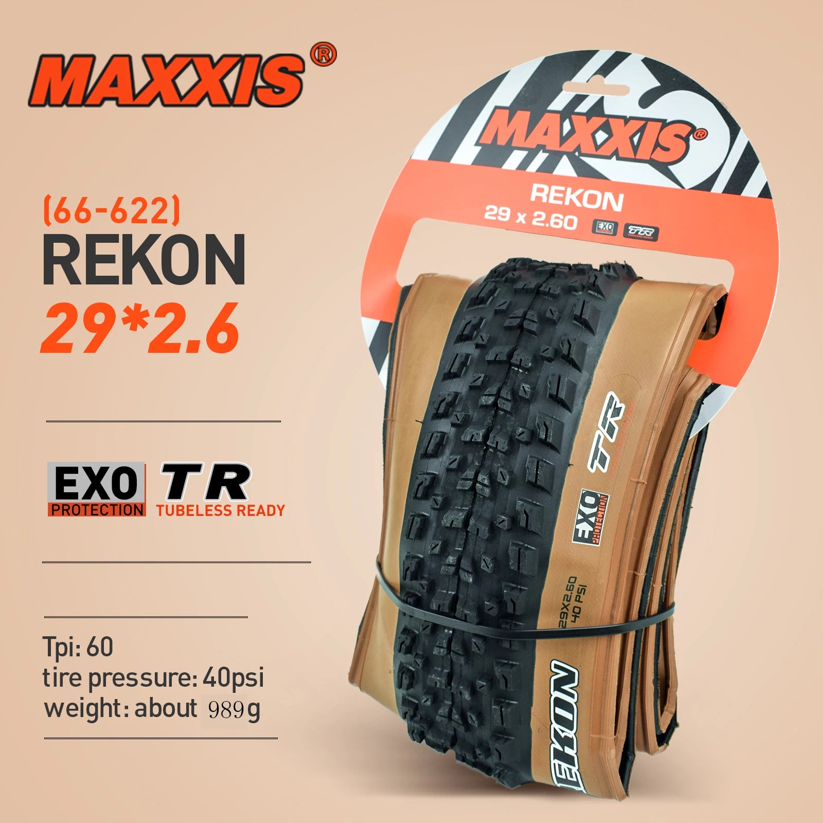 1 St. MAXXIS 29 Tubeless Reifen Rekon 29*2.4 29*2.6 EXO TR MTB Mountainbike Reifen für XC Trails Fahrradteile Fahrradzubehör