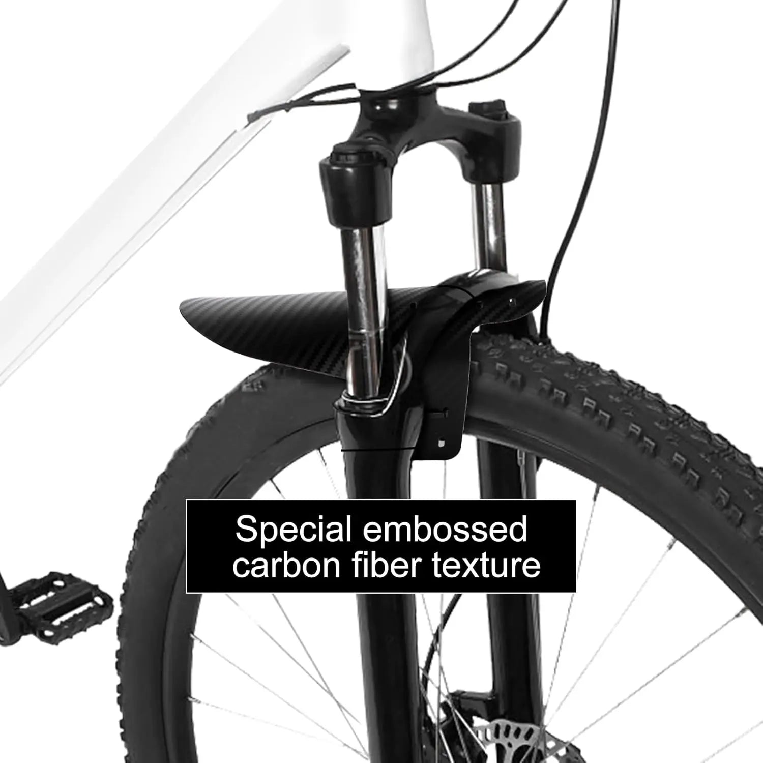 1/2PCS Fahrradschutzblech Carbonmuster Schutzblech MTB Rennrad Faltbares Fahrradschutzblech für Vorder- und Hinterreifen Radschutz Schmutzfänger Teil