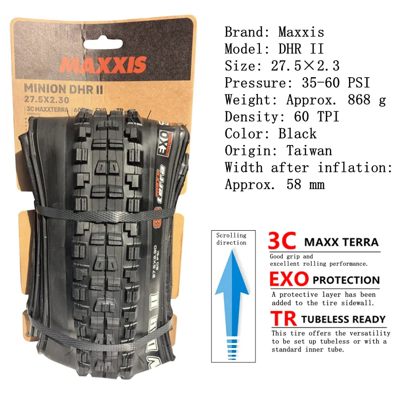 Maxxis Minion DHR 26/27,5/29 Zoll, Downhill-Faltreifen für Mountainbikes,